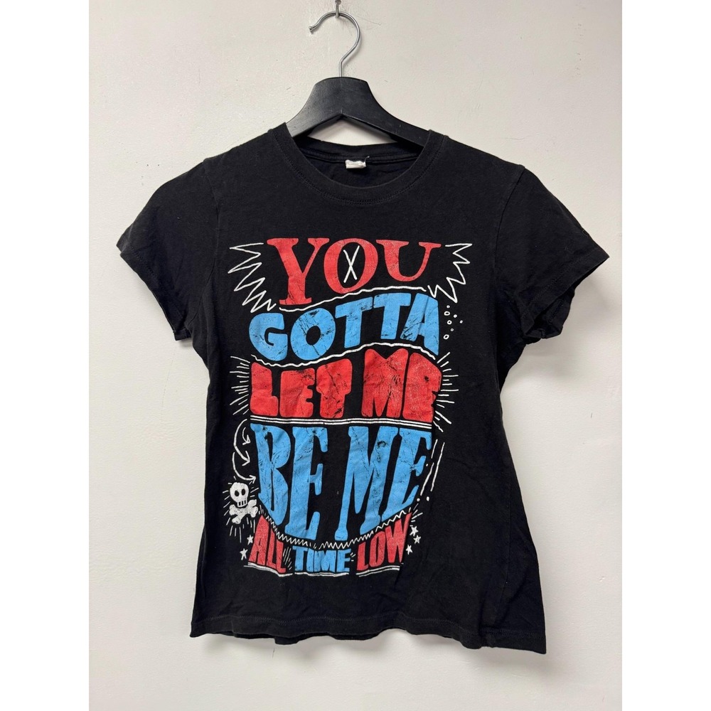 All Time Low‎ StarTee Shirt Womens Small Black You Gotta Let Me Be Me Graphic